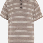T-SHIRT IN LANA E CASHMERE CON MOTIVO A RIGHE 22848 952 THE.GARMENT 