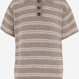 T-SHIRT IN LANA E CASHMERE CON MOTIVO A RIGHE 22848 952 THE.GARMENT 