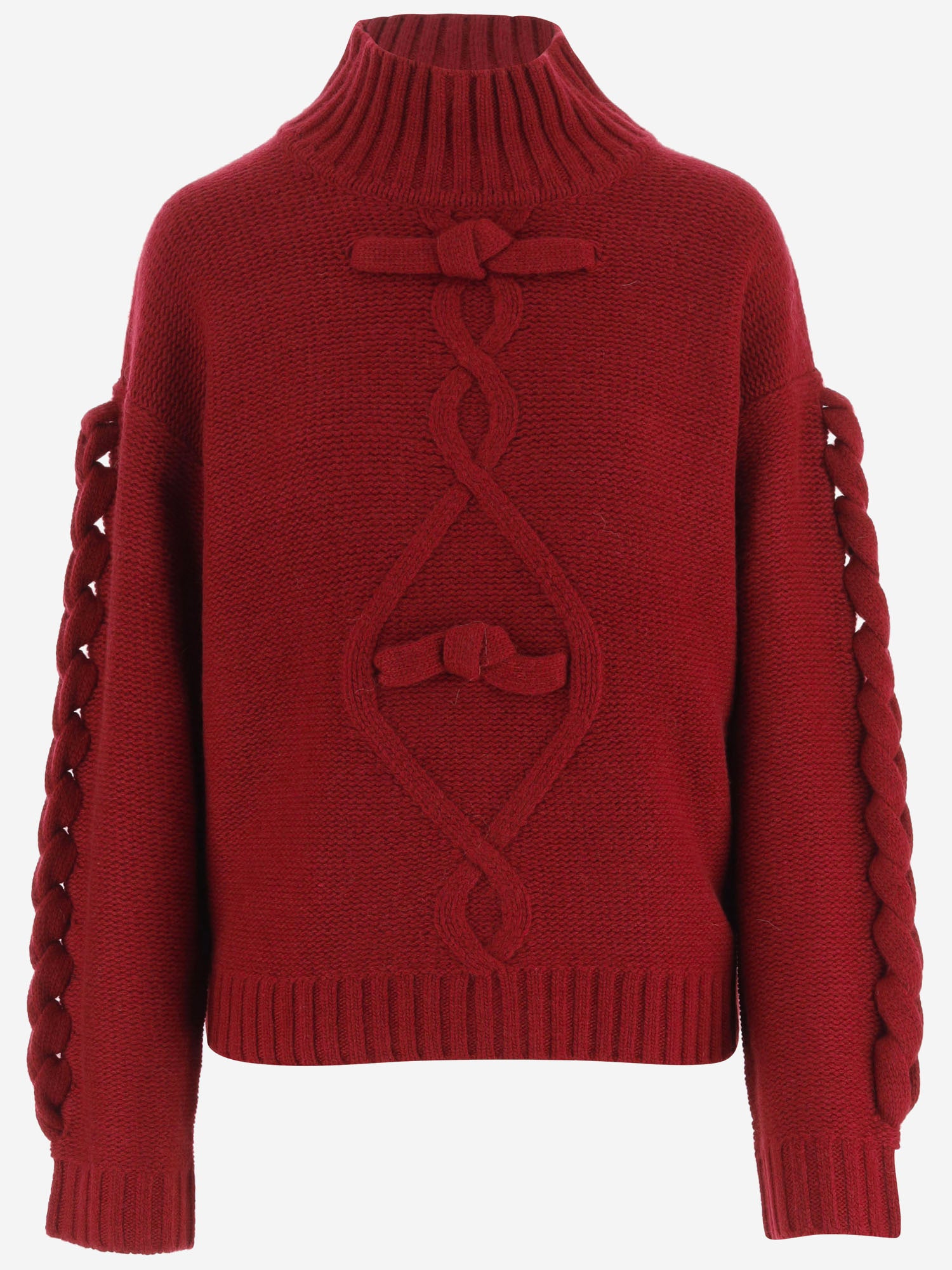 MAGLIONE REALIZZATO IN LANA E CASHMERE CON FIOCCHI E TRECCE 22860 167 THE.GARMENT 