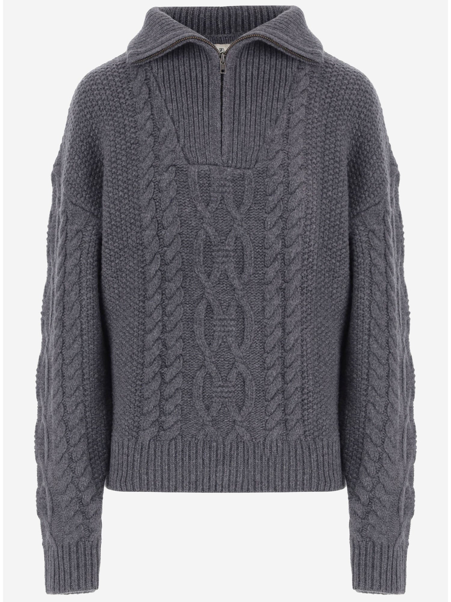 MAGLIONE REALIZZATO IN LANA E CASHMERE CON MOTIVO A TRECCE 22897 602 THE.GARMENT 