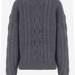MAGLIONE REALIZZATO IN LANA E CASHMERE CON MOTIVO A TRECCE 22897 602 THE.GARMENT 