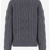 MAGLIONE REALIZZATO IN LANA E CASHMERE CON MOTIVO A TRECCE 22897 602 THE.GARMENT 
