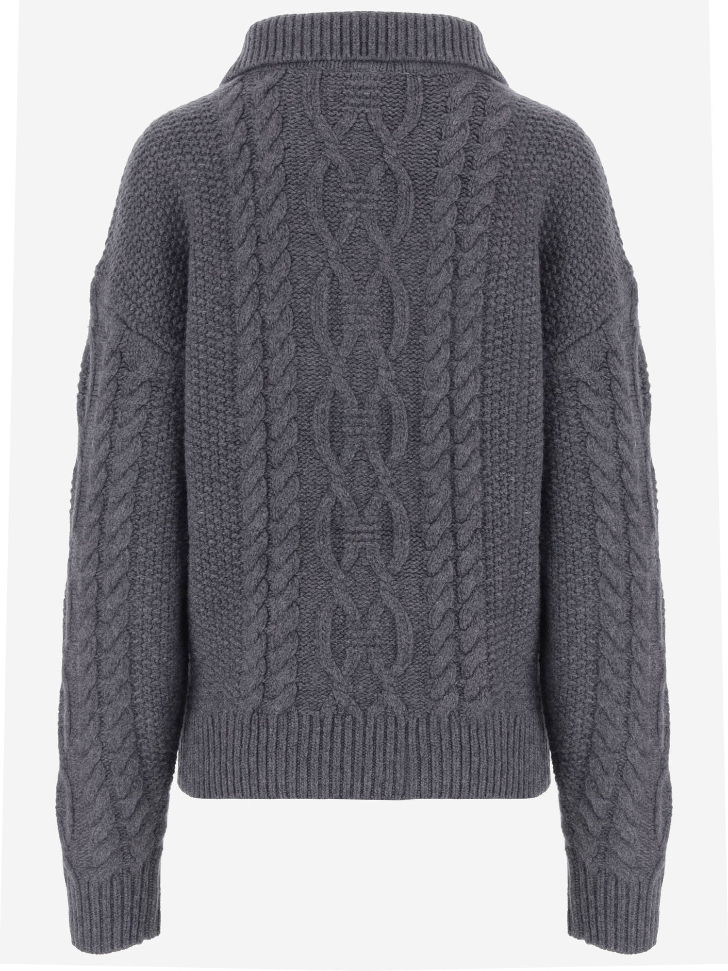 MAGLIONE REALIZZATO IN LANA E CASHMERE CON MOTIVO A TRECCE 22897 602 THE.GARMENT 
