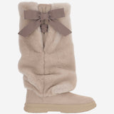 STIVALI APRÈS-SKI IN PELLE SCAMOSCIATA E SHEARLING CON FIOCCO 1183792 MNL UGG 