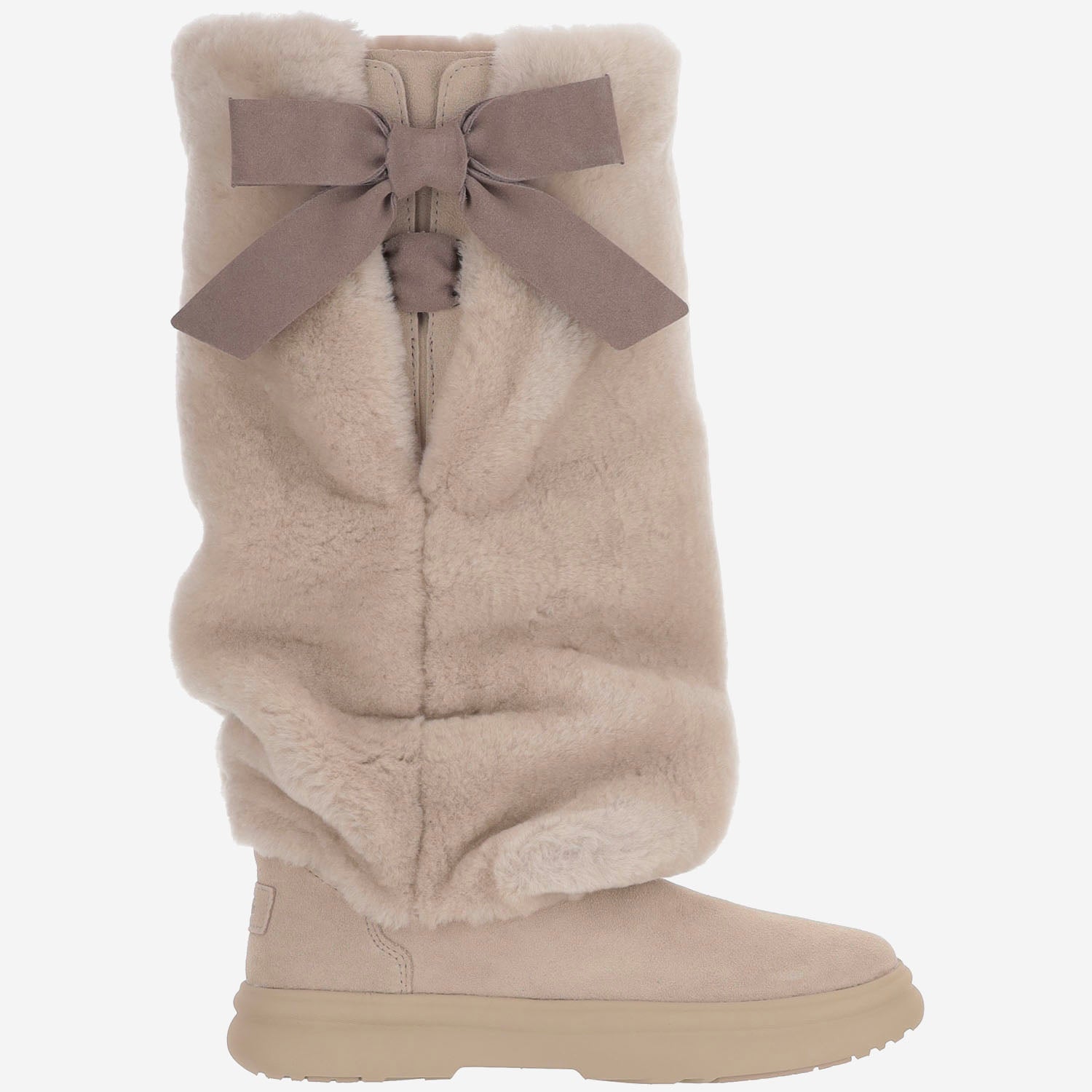 STIVALI APRÈS-SKI IN PELLE SCAMOSCIATA E SHEARLING CON FIOCCO 1183792 MNL UGG 