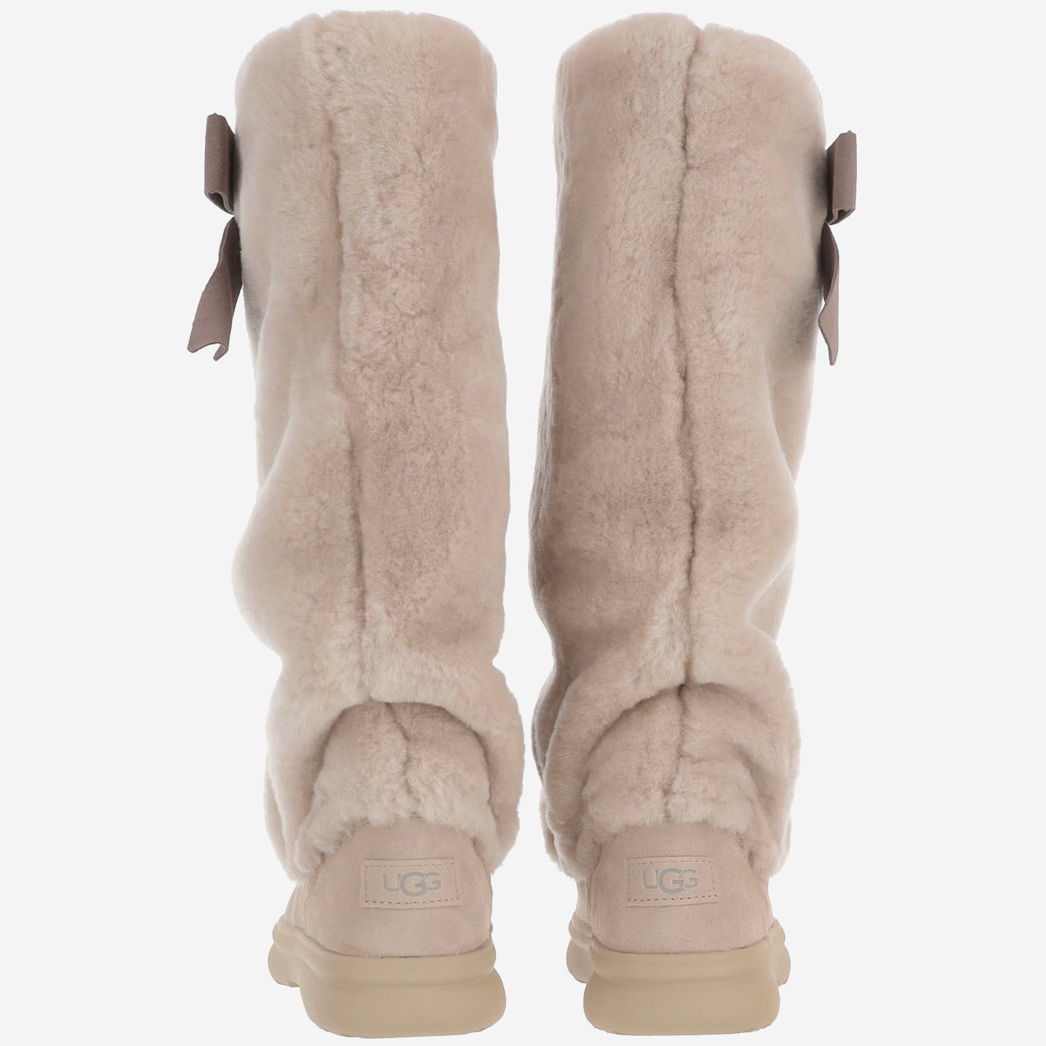 STIVALI APRÈS-SKI IN PELLE SCAMOSCIATA E SHEARLING CON FIOCCO 1183792 MNL UGG 