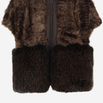 GILET IN PELLICCIA SINTETICA CON ZIP EF311 PER005 UNCOMMON 