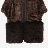GILET IN PELLICCIA SINTETICA CON ZIP EF311 PER005 UNCOMMON 
