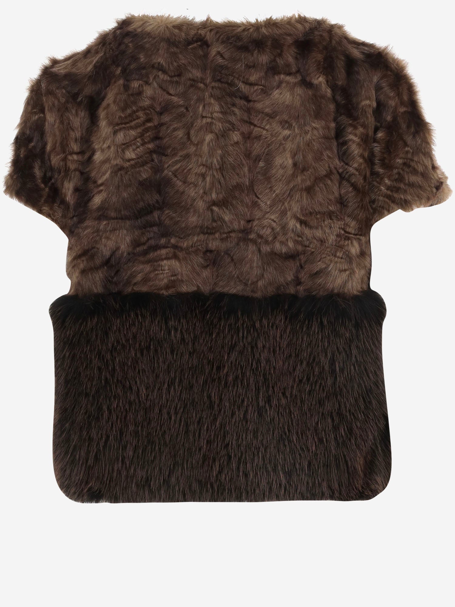GILET IN PELLICCIA SINTETICA CON ZIP EF311 PER005 UNCOMMON 