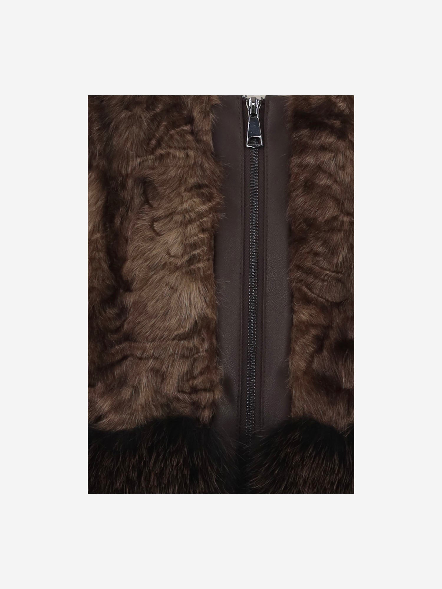GILET IN PELLICCIA SINTETICA CON ZIP EF311 PER005 UNCOMMON 