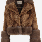GIACCA IN PELLICCIA SINTETICA CON BORDI A CONTRASTO EF71 PER003 UNCOMMON 