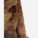 GIACCA IN PELLICCIA SINTETICA CON BORDI A CONTRASTO EF71 PER003 UNCOMMON 