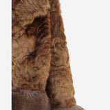 GIACCA IN PELLICCIA SINTETICA CON BORDI A CONTRASTO EF71 PER003 UNCOMMON 