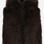 GILET IN PELLICCIA SINTETICA CON CAPPUCCIO TH110 FFX005 UNCOMMON 