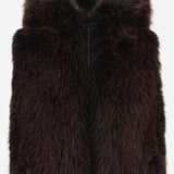 GILET IN PELLICCIA SINTETICA CON CAPPUCCIO TH110 FFX005 UNCOMMON 