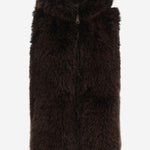 GILET IN PELLICCIA SINTETICA CON CAPPUCCIO WS17 FFX005 UNCOMMON 