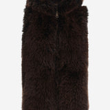 GILET IN PELLICCIA SINTETICA CON CAPPUCCIO WS17 FFX005 UNCOMMON 