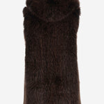 GILET IN PELLICCIA SINTETICA CON CAPPUCCIO WS17 FFX005 UNCOMMON 