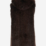 GILET IN PELLICCIA SINTETICA CON CAPPUCCIO WS17 FFX005 UNCOMMON 