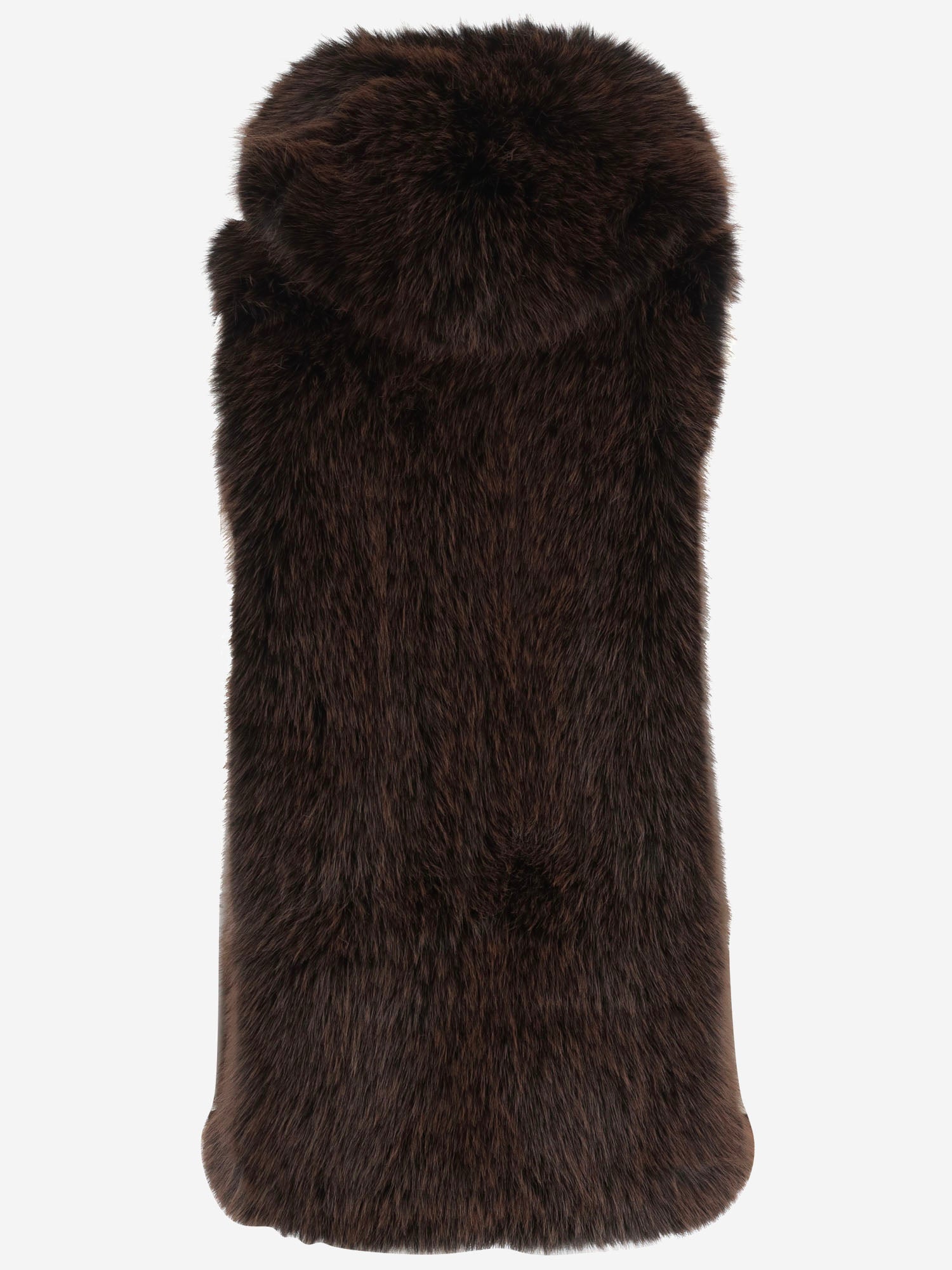 GILET IN PELLICCIA SINTETICA CON CAPPUCCIO WS17 FFX005 UNCOMMON 