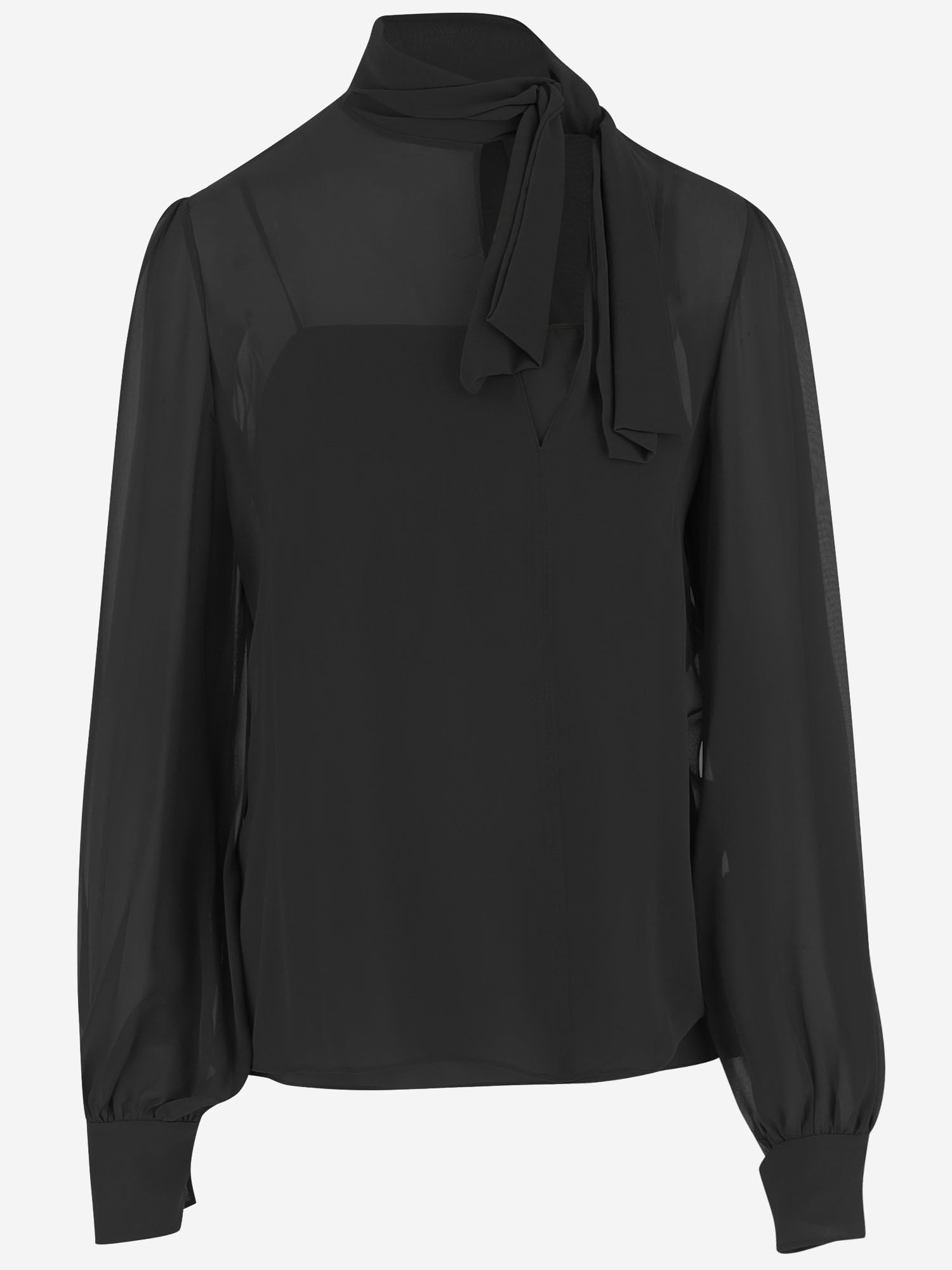 CAMICIA IN SETA CON FIOCCO 9B0AECJ5 93M0NO VALENTINO 