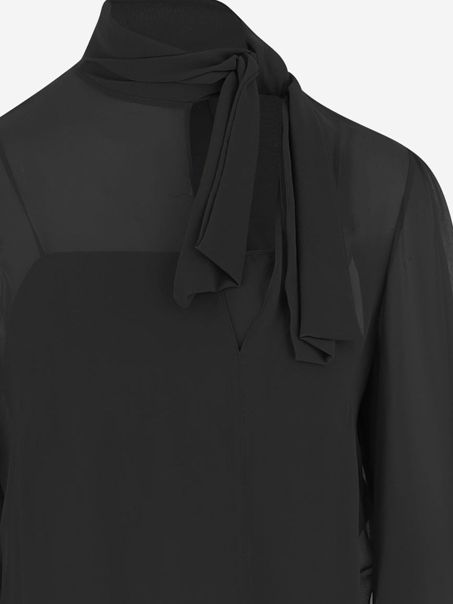 CAMICIA IN SETA CON FIOCCO 9B0AECJ5 93M0NO VALENTINO 