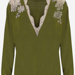 MAGLIA IN LANA CON BORDO IN PIZZO RICAMATO 9B0KC76D AFLJBM VALENTINO 