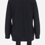 MAGLIA IN LANA CON SCOLLO A V E LACCETTI FRONTALI 9B0KC77G AJH0NO VALENTINO 