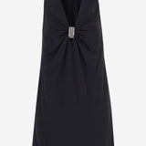 ABITO IN VISCOSA CON APPLICAZIONE GIOIELLO E ARRICCIATURA 9B0VAM55 9VQNUD VALENTINO 