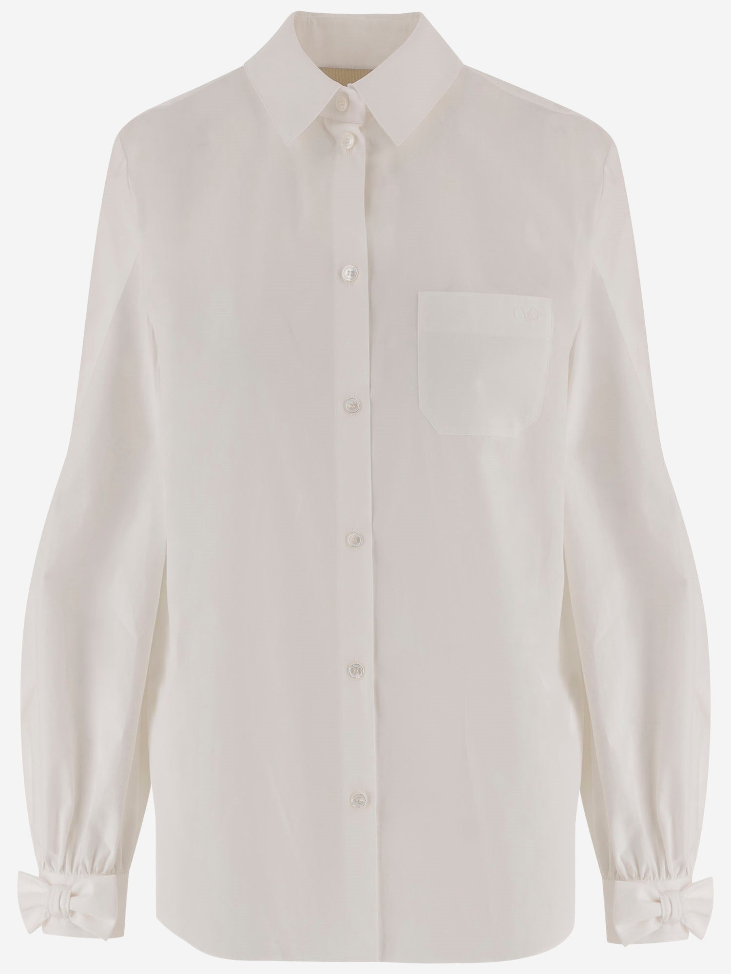 CAMICIA IN COTONE CON DETTAGLIO FIOCCHI 9B3AB8J5 5A6001 VALENTINO 