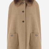 CAPPOTTO IN MISTO LANA CON PELLICCIA 9B3CG553 AEBO42 VALENTINO 