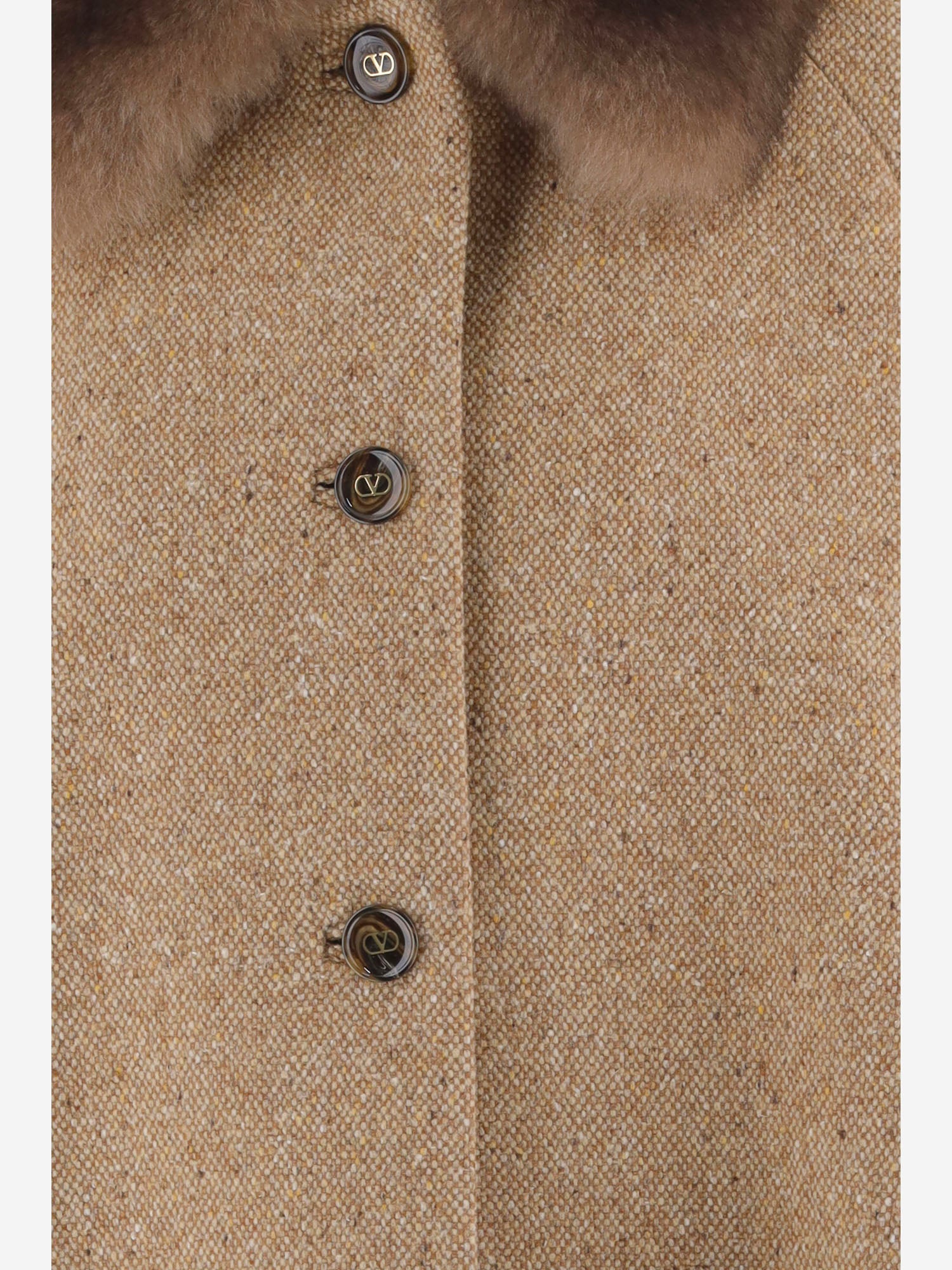CAPPOTTO IN MISTO LANA CON PELLICCIA 9B3CG553 AEBO42 VALENTINO 