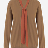 MAGLIA IN LANA CON DETTAGLIO A CONTRASTO 9B3KC74F AAE954 VALENTINO 