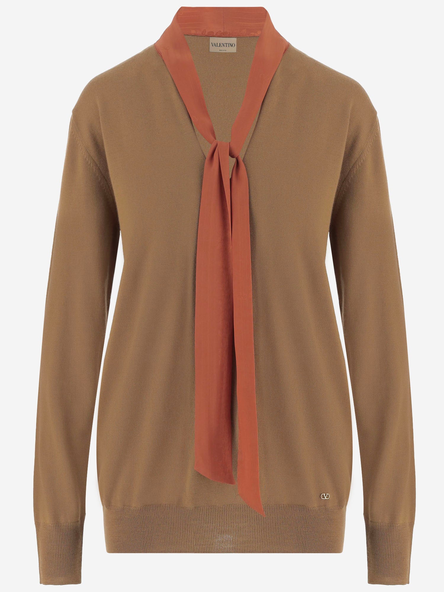 MAGLIA IN LANA CON DETTAGLIO A CONTRASTO 9B3KC74F AAE954 VALENTINO 