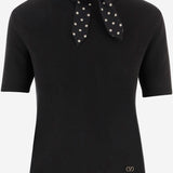 TOP IN MAGLIA CON DETTAGLIO FOULARD 9B3KC75J AF60NO VALENTINO 