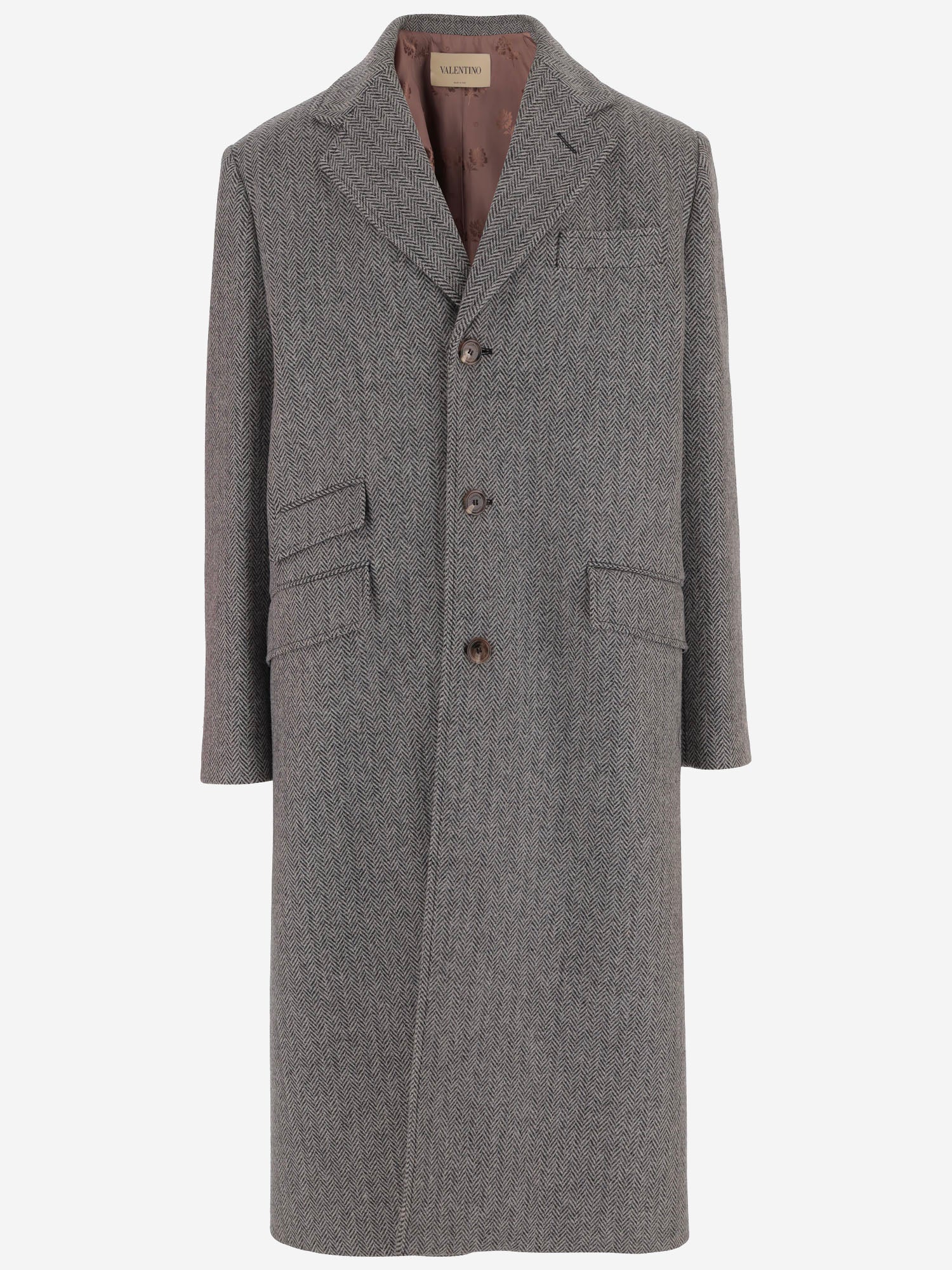 CAPPOTTO MONOPETTO IN LANA VERGINE 9V3CAL05 B8HA01 VALENTINO 