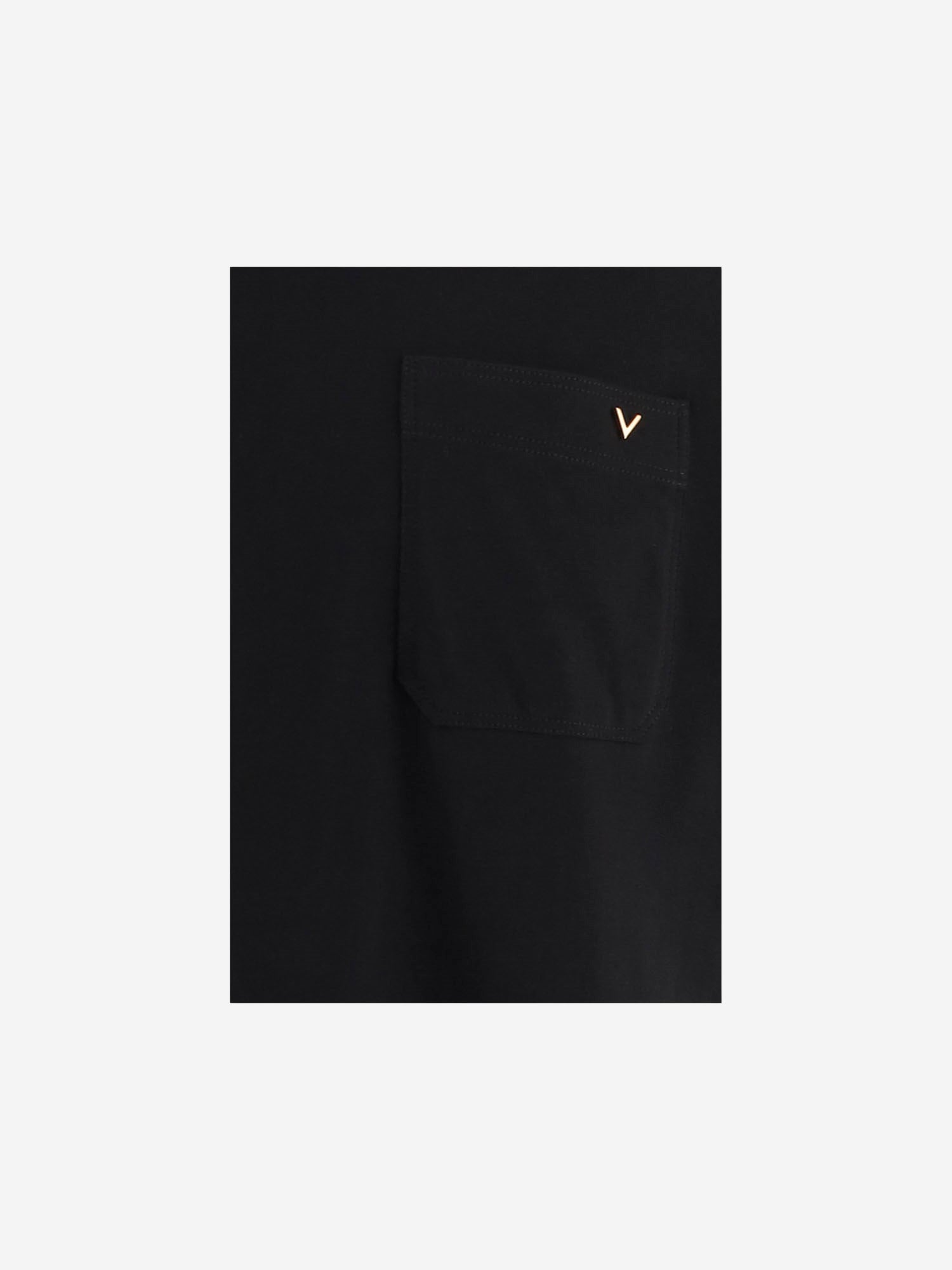 T-SHIRT IN COTONE CON LOGO 9V3MG10V BGR0NO VALENTINO 
