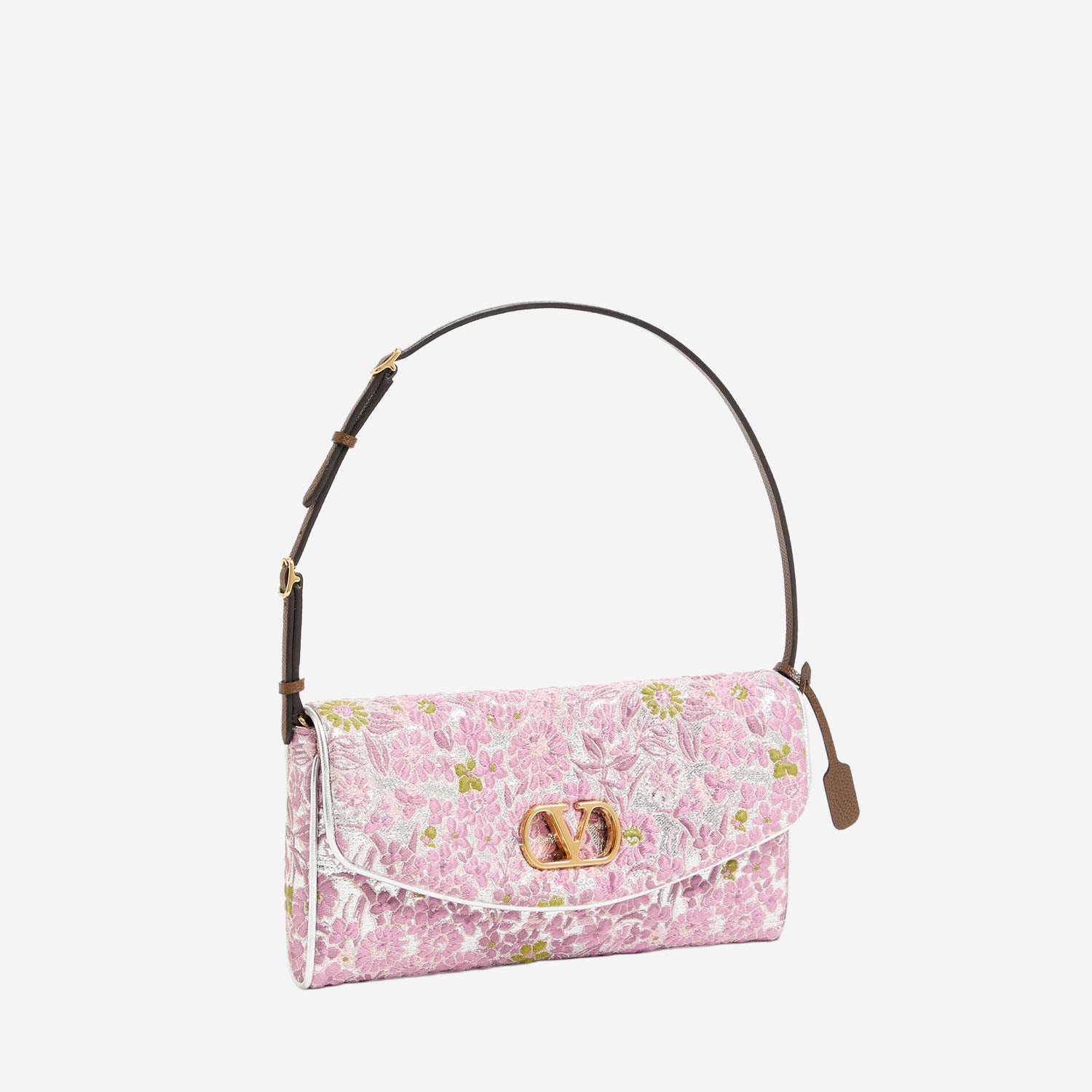 Borsa a spalla In Tessuto Jacquard Lurex con motivo floreale 9W0B0T31 QEV1NB VALENTINO GARAVANI 