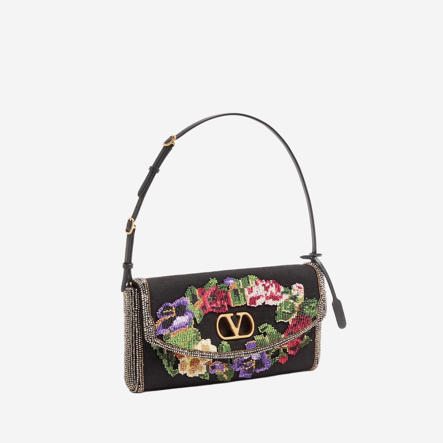 BORSA A SPALLA CON RICAMI FLOREALI 9W0B0T32 LBHN96 VALENTINO GARAVANI 