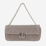 BORSA ROCKSTUD SPIKE IN PELLE SCAMOSCIATA 9W0B0T95 KQQ4AN VALENTINO GARAVANI 