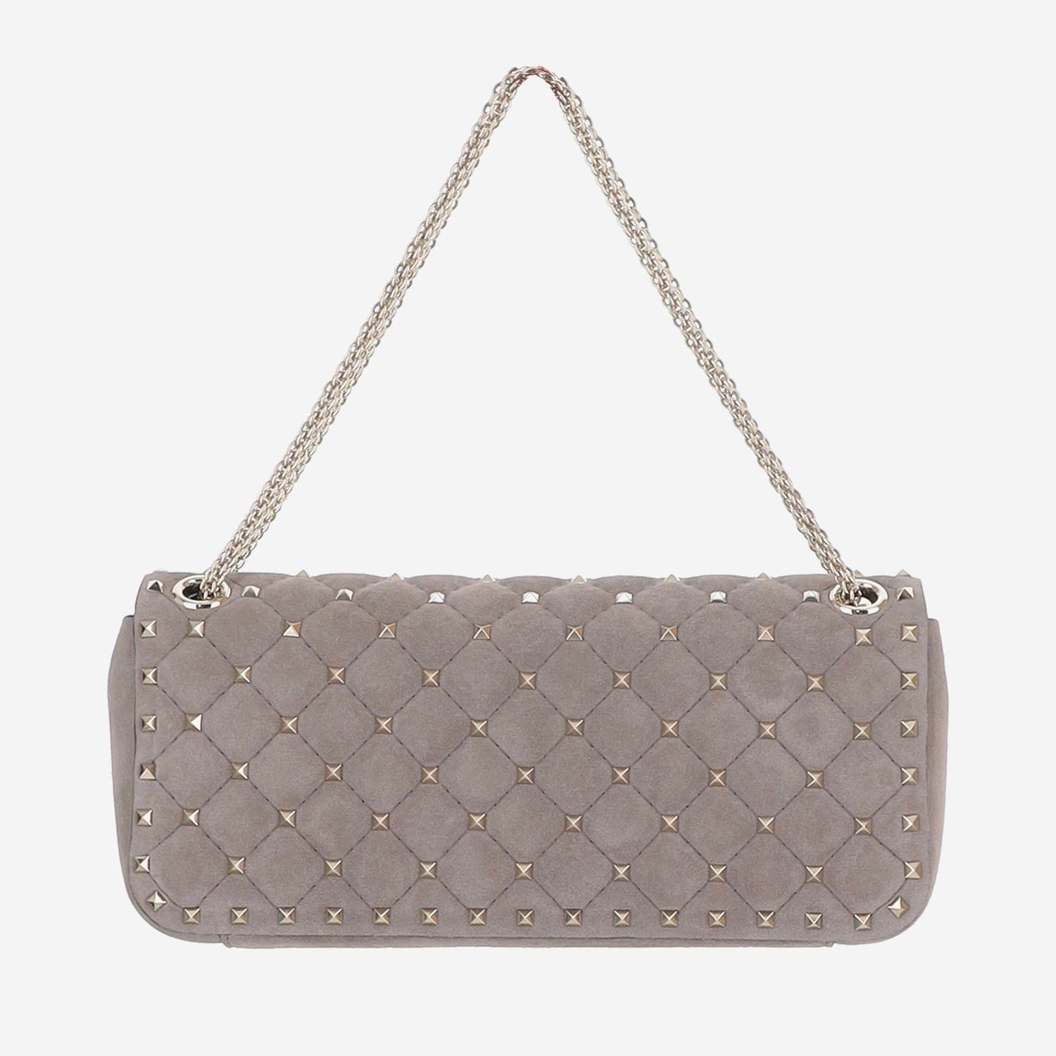 BORSA ROCKSTUD SPIKE IN PELLE SCAMOSCIATA 9W0B0T95 KQQ4AN VALENTINO GARAVANI 