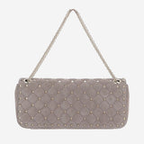BORSA ROCKSTUD SPIKE IN PELLE SCAMOSCIATA 9W0B0T95 KQQ4AN VALENTINO GARAVANI 