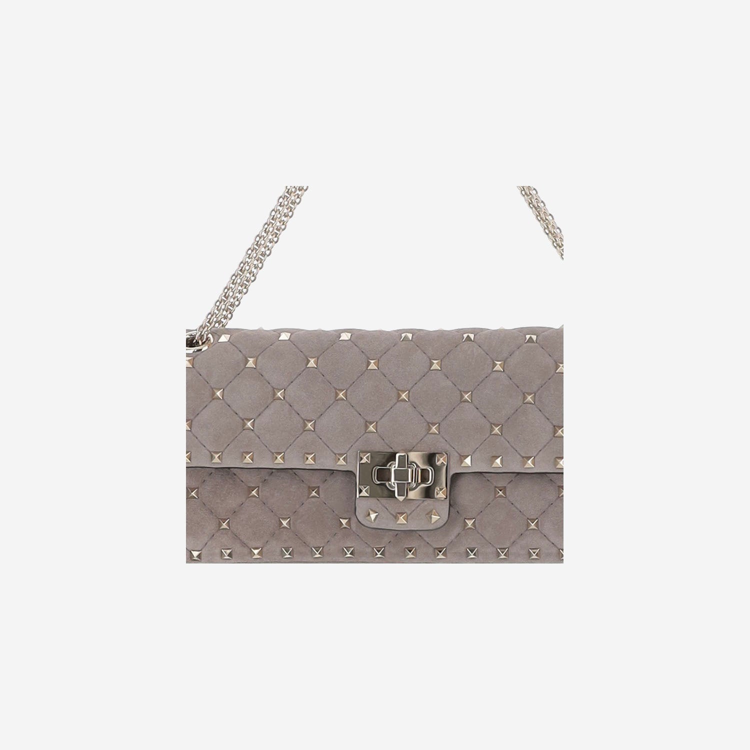 BORSA ROCKSTUD SPIKE IN PELLE SCAMOSCIATA 9W0B0T95 KQQ4AN VALENTINO GARAVANI 