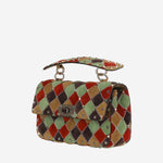 Borsa Rockstud Spike In Suede Patchwork 9W2B0123 PIW4N8 VALENTINO GARAVANI 