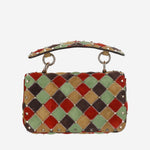 Borsa Rockstud Spike In Suede Patchwork 9W2B0123 PIW4N8 VALENTINO GARAVANI 
