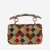 Borsa Rockstud Spike In Suede Patchwork 9W2B0123 PIW4N8 VALENTINO GARAVANI 