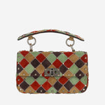 Borsa Rockstud Spike In Suede Patchwork 9W2B0123 PIW4N8 VALENTINO GARAVANI 