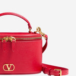 MINI VANITY BAG VLOGO SIGNATURE IN VITELLO GRANATO 9W2P0AX8 SNPJU5 VALENTINO GARAVANI 