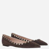 BALLERINE ROCKSTUD IN SUEDE 9W2S0403 CVB0TO VALENTINO GARAVANI 