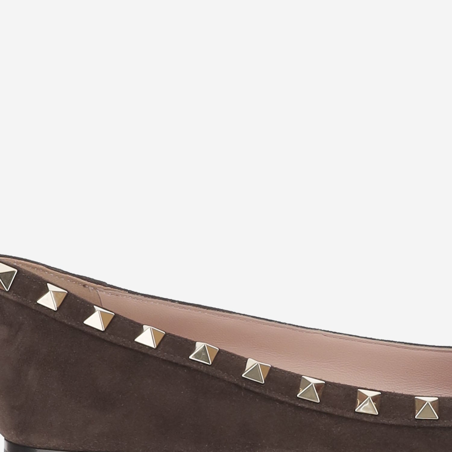 BALLERINE ROCKSTUD IN SUEDE 9W2S0403 CVB0TO VALENTINO GARAVANI 